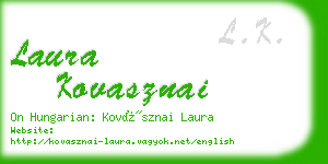 laura kovasznai business card